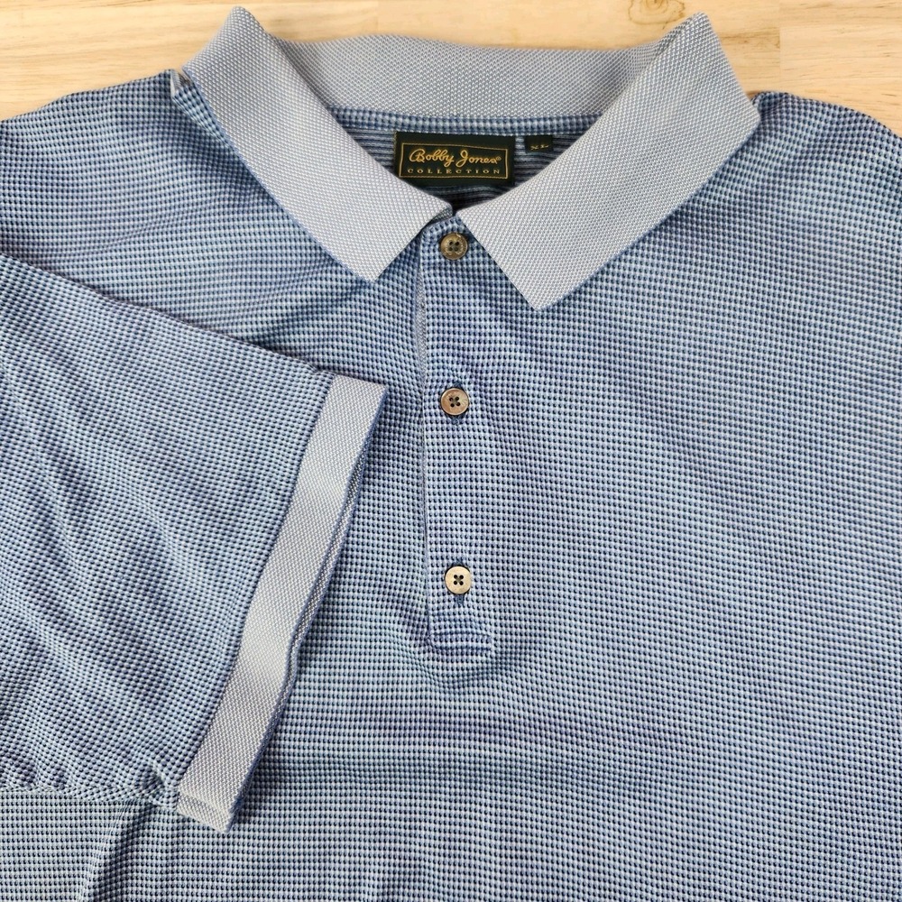 Bobby Jones Collection Golf Polo Shirt Mens Size XL Blue - Picture 2 of 10